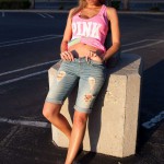 Marketa pechova and a pink sunset