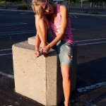 Marketa pechova and a pink sunset