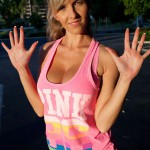 Marketa pechova and a pink sunset