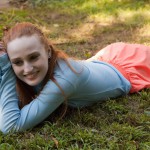 Sarah rupe in the garden