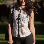 Delia castillo black tights and sun