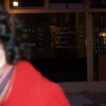 Next to a road and cleaning