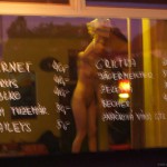 Next to a road and cleaning