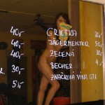 Next to a road and cleaning