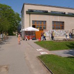 At and around a central leisure area