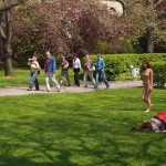 At and around a central leisure area