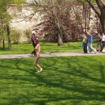 At and around a central leisure area