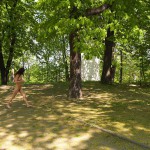 At and around a central leisure area