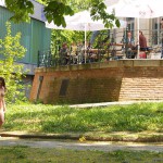 At and around a central leisure area