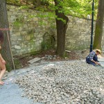 At and around a central leisure area