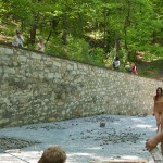 At and around a central leisure area