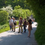 At and around a central leisure area