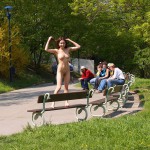 At and around a central leisure area