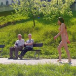 At and around a central leisure area