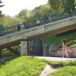 At and around a central leisure area