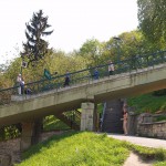 At and around a central leisure area