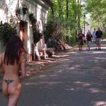 At and around a central leisure area