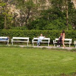 At and around a central leisure area