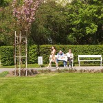 At and around a central leisure area