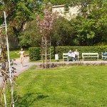 At and around a central leisure area