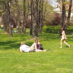 At and around a central leisure area