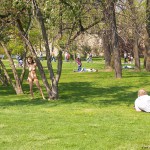 At and around a central leisure area