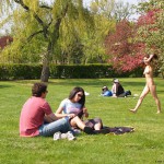 At and around a central leisure area