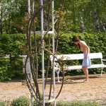 At and around a central leisure area