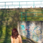 On and next to a road