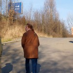 On and next to a road