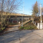 On and next to a road