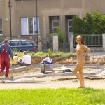 Talking up passers by