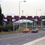 On a railway and pedestrian