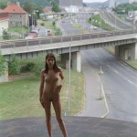 On a railway and pedestrian