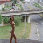 On a railway and pedestrian