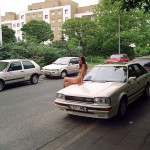 On the streets of a residential area