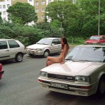 On the streets of a residential area