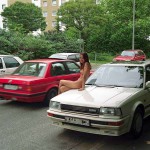 On the streets of a residential area