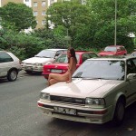 On the streets of a residential area