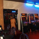 At an outdoor shopping center