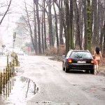 At the entrance of a park