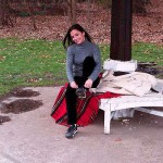 In a forest and the park next to it