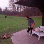 In a forest and the park next to it