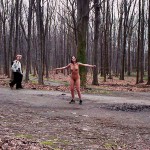 In a forest and the park next to it