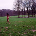 In a forest and the park next to it