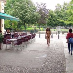 On a small street in the center of Berlin