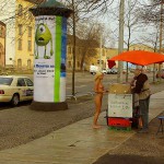 At the main entrance of the zoo