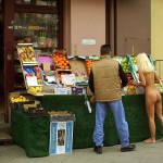 Shopping in a fruit store