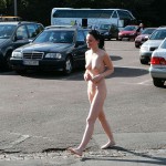 On a parking at a hot dog stand