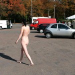 On a parking at a hot dog stand